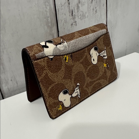 NWT! Coach X Peanuts ID Card Wallet Snoopy - Picture 4 of 5